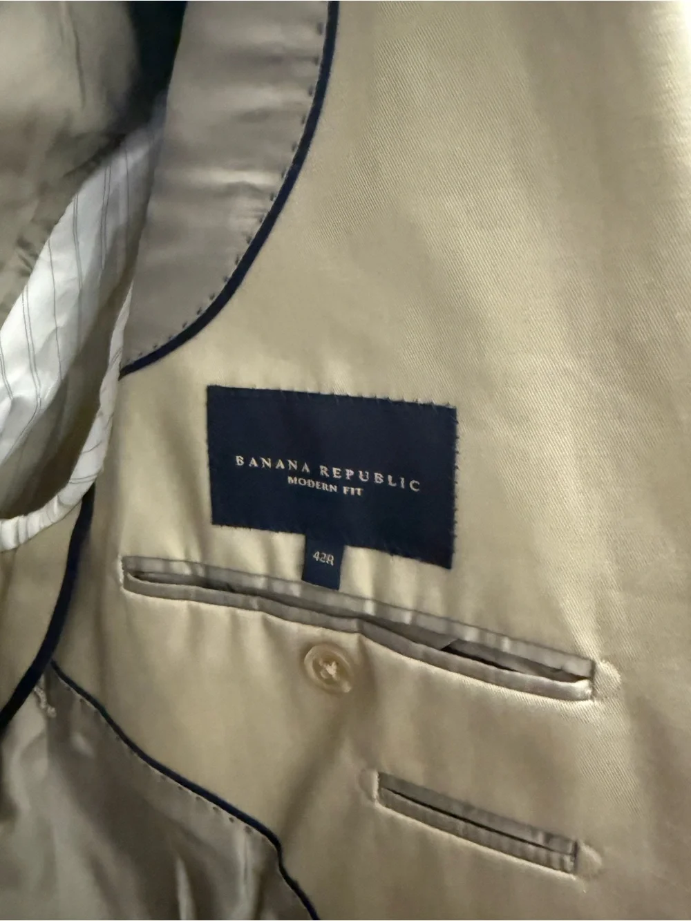 Banana Republic Light Beige Sport Coat - modern fit